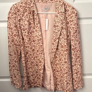 LOFT Women's Blazer Floral Pattern